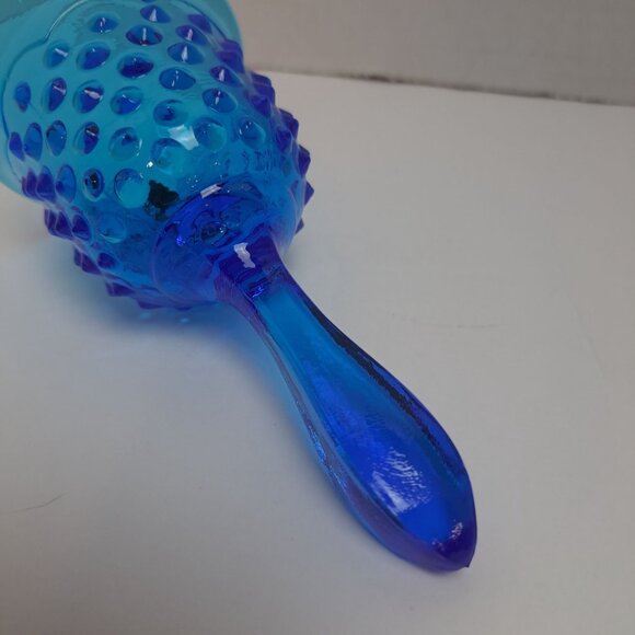 Fenton Cobalt Blue Hobnail Glass Bell 6" Handcrafted Decorative Piece - Picture 6 of 10